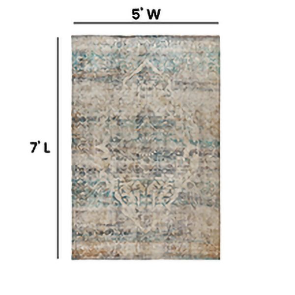 Artisan Old English Style Traditional Rug - 5' x 7' - Blue